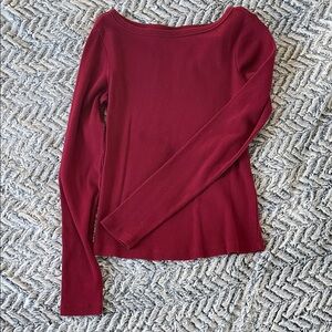Universal Thread Women's Burgundy Long Sleeve Top